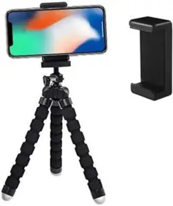 Flexible Tripod for Iphone and Android, Portable Small Tripod with Phone Clip