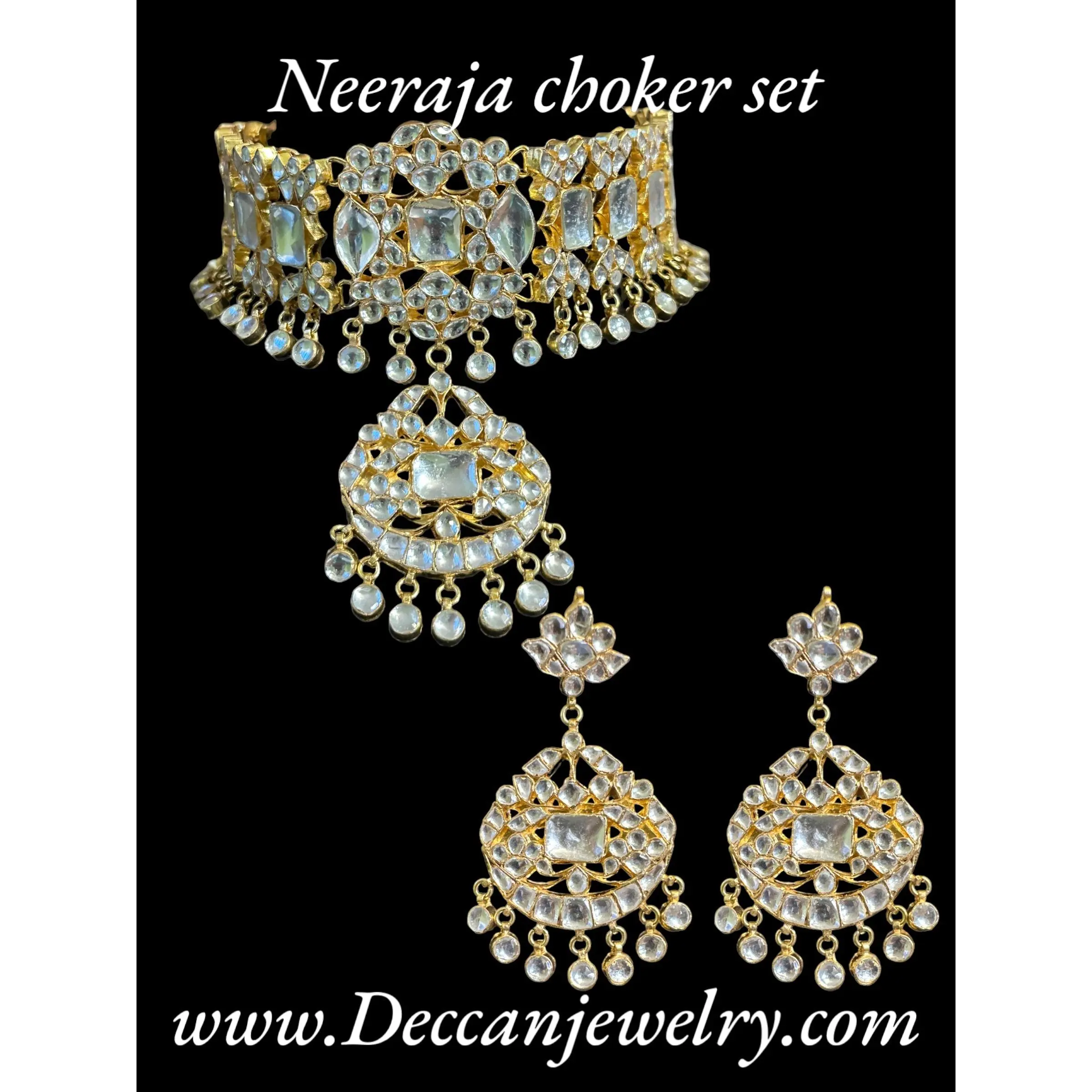 C259 Neeraja kundan choker set ( READY TO SHIP )