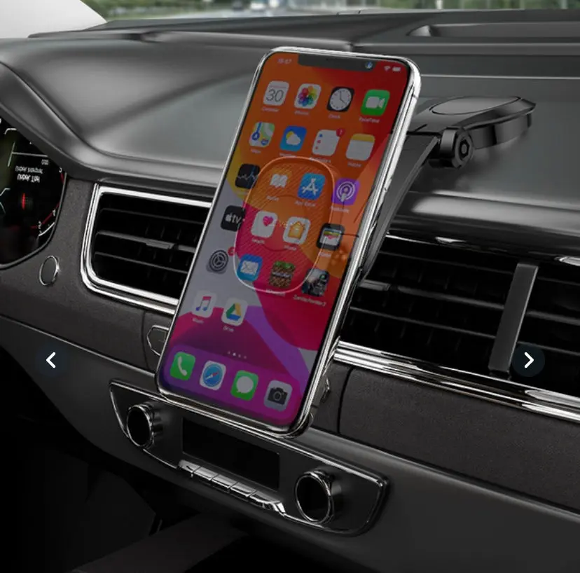 Magnetic Car Mobile Phone Bracket, Dashboard Mount with 4 Powerful Magnets, Flexible Neck, ABS Plastic Construction, Universal Fit for Driving, Optimal Viewing Angle Accessory