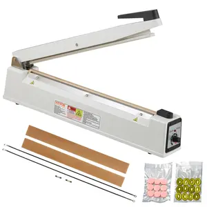 VEVOR Impulse Sealer 16 inch, TikTokShopBlackFriday, Manual Heat Sealing Machine with Adjustable Heating Mode, Aluminum Shrink Wrap Bag Sealers for Plastic Mylar PE PP Bags, Portable Poly Bag Sealer with Extra Replace Kit