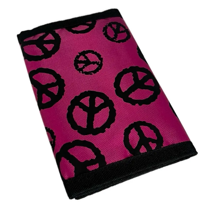Y2K Mini Wallets | Peace Print | Early 2000s Vintage Wallets | Emo Scene Aesthetic