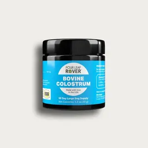 Four Leaf Rover Bovine Colostrum 1.2Oz - For Pets Free New Zealand Colostrum Powder for Immunity & Allergy Support - 60 Day Supply