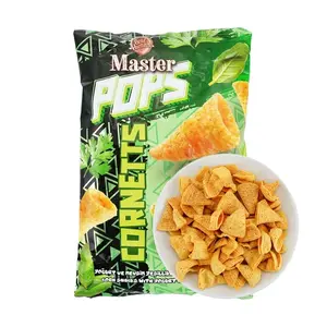 GOLD HARVEST Master Pops Yoghurt and Herbs Flavoured Corn Chips 3.88 oz - Unique Yoghurt and Herbs Flavor, Perfect Snack Size, Versatile Flavoured Snack