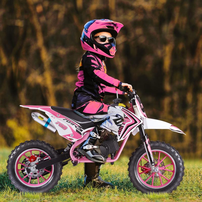 Explorinox Kids Dirt Bike:Children's electric toys car, Max Speed 40 KM/H, Professional Front & Rear Disc Brakes for Safe Riding(pink)