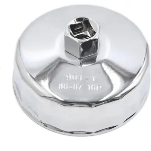 86mm 16 Flute Oil Filter Wrench for BMW N20 N26 N51 N52 N54 N55 N63 N74 S55 S63 US, Cartridge Style Oil Filter Housing Caps Oil Filter Removal Tool, 901-QP-165