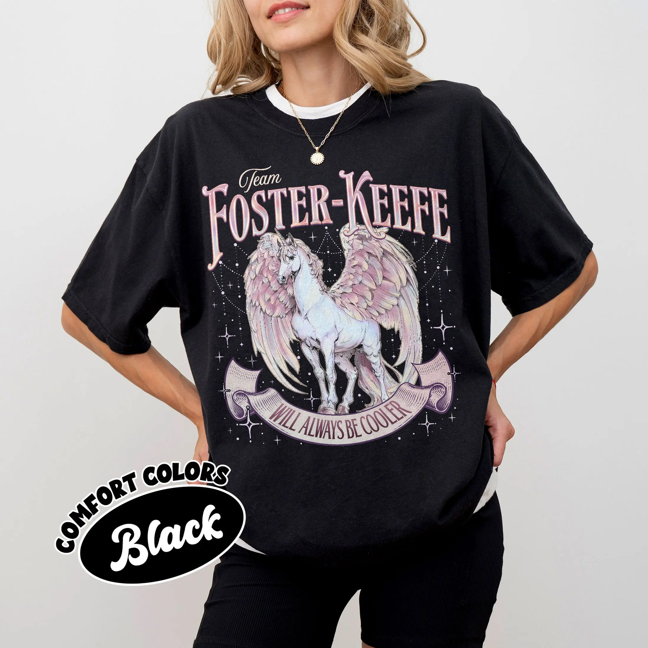 Team Foster-Keefe Comfort Colors Shirt, Foster-Keefe Team Shirts, Foxfire Academy Shirt, Keeper Of The Lost Cities Tee, Kotlc Merch Womenswear Love
