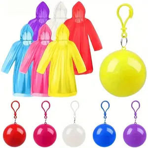 Disposable Raincoat Portable Compressed Card Pack Outdoor Rainy Days Rafting Travel Thick Plastic Waterproof Raincoat Unisex Adult Long One-Off