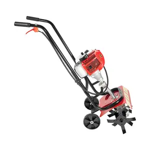 Hand Push Soil Tiller 52CC 2 Stroke Engine 1 9KW 2800 3200 RPM 14 17 Inch Tilling Width for Garden Farm Weeding Cultivation