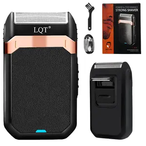 Men's Professional Shaver, Portable Electric Razor with USB Cable and Cleaning Brush, Rechargeable Lithium Battery, Model M-607, Cordless Portable Shaver