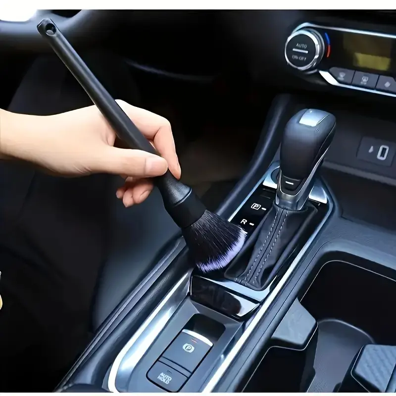 Soft Bristle Car Detailing Brush - Car Detailing Products, Battery-Free Dusting Tool for Dashboard, Household Use