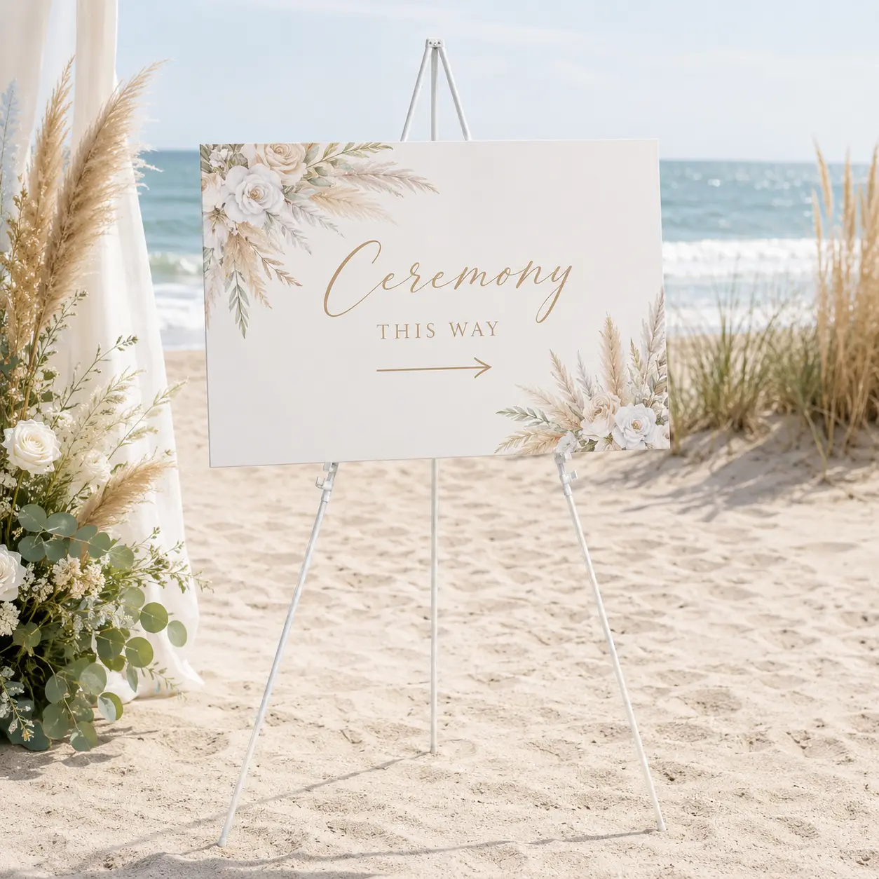 Heavy Duty Metal Tripod Easel Stand for Wedding Welcome Signs & Party Event Decor, Portable Folding Display Rack Holder with Anti-Slip Rubber Pads. Sturdy Adjustable Art Easel for Ceremony, Banquet, Gallery, Exhibition Boards, Paintings, Showroom.