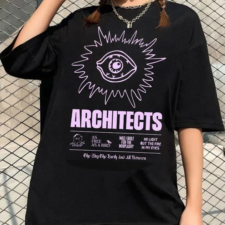 Architects T-Shirt Vintage Metalcore Band Graphic Unisex Tee