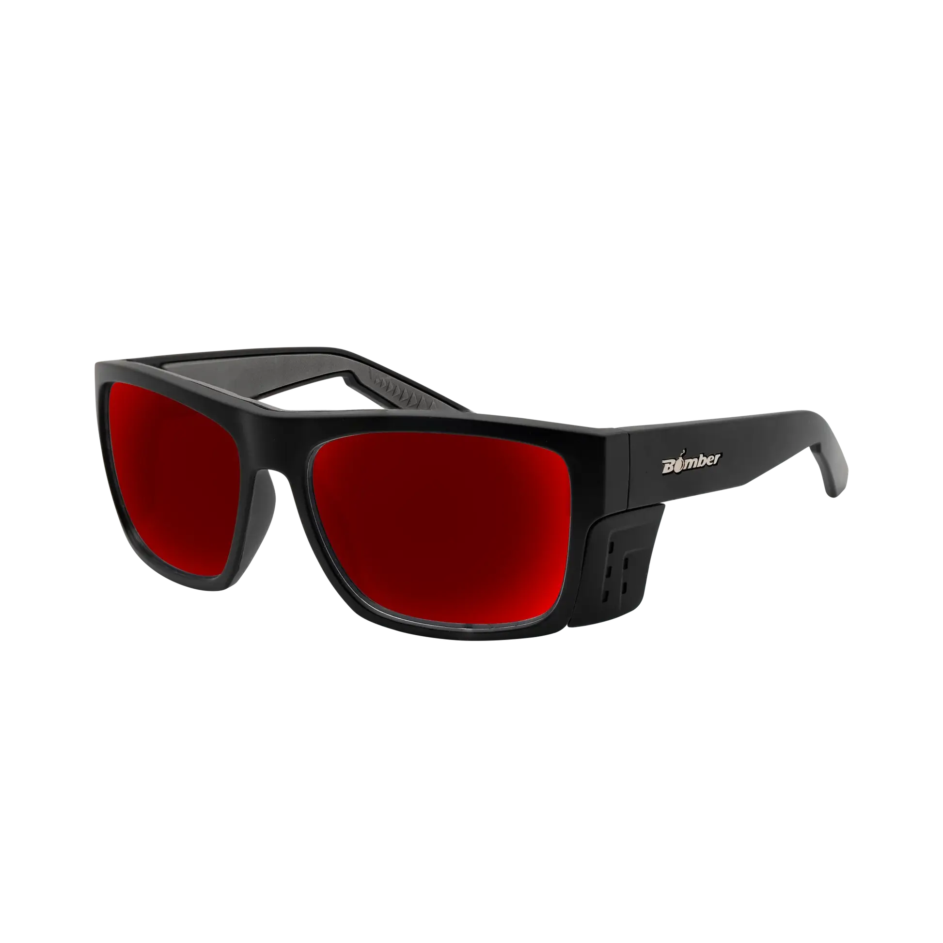 Bomber - XL Clutch Z87+ Polarized Matte Black / Red Mirror Sunglasses