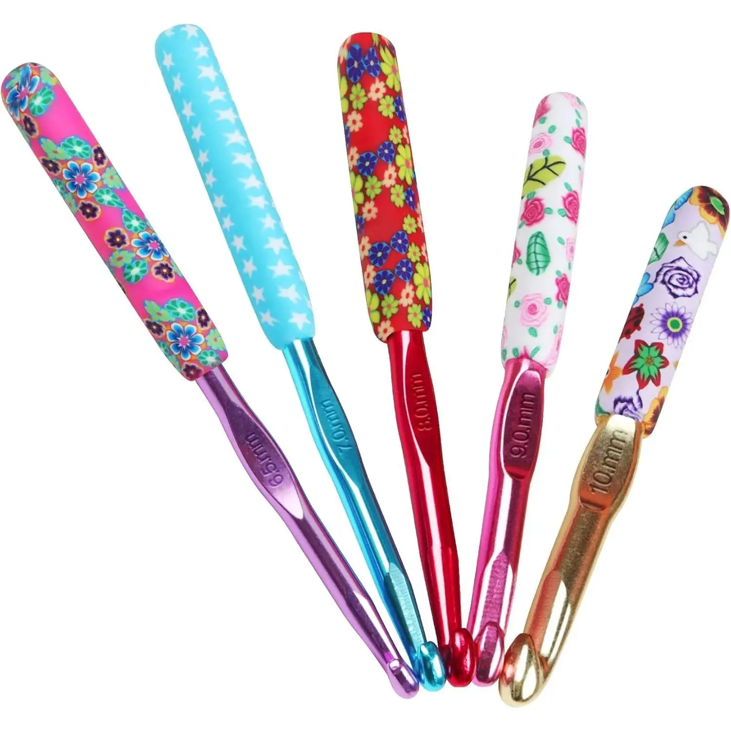 Warm Crochet Hooks Large, 10mm 9mm 8mm 7mm 6.5mm Large Crochet Hooks for Chunky Yarn Blanket Sweater Thick Wool, Big Crochet Kit for Crochet Supplies