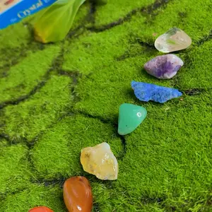 Chakra Crystal Kit | Beginner Crystal Kit | Red Jasper | Carnelian | Citrine | Green Adventure | Sodalite | Amethyst | Clear Quartz | Energy Balancing Decor