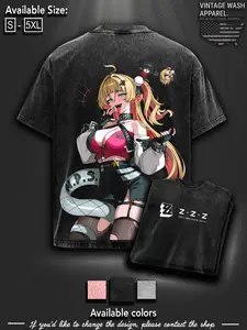 Cissia Zenless Zone Zer0 ZZZ Game Glitch Graphic T-shirt Streetwear Oversized Bungie Fan Gift Heavyweight Aesthetic Print Unisex Top