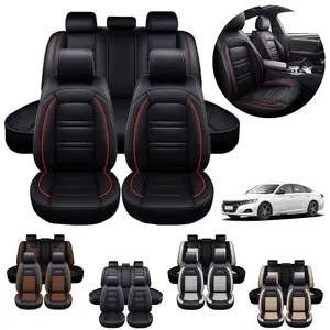 For Honda Accord 2026 2025 2024 2023 2017 2015 2014 2013 2012 2011 4 Doors 5 Seat Car Seat Cover Front Rear Cushion PU Leather Full Set Protector Anti-Slip Mat - Mother's Day Gift