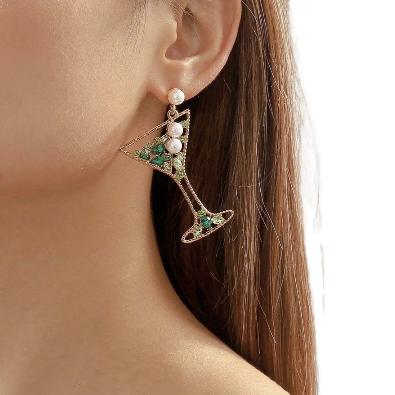 Martini Shape Earrings for Women - Stylish Earrings, Premium Quality, Elegant Design, Ideal for Everyday Wear