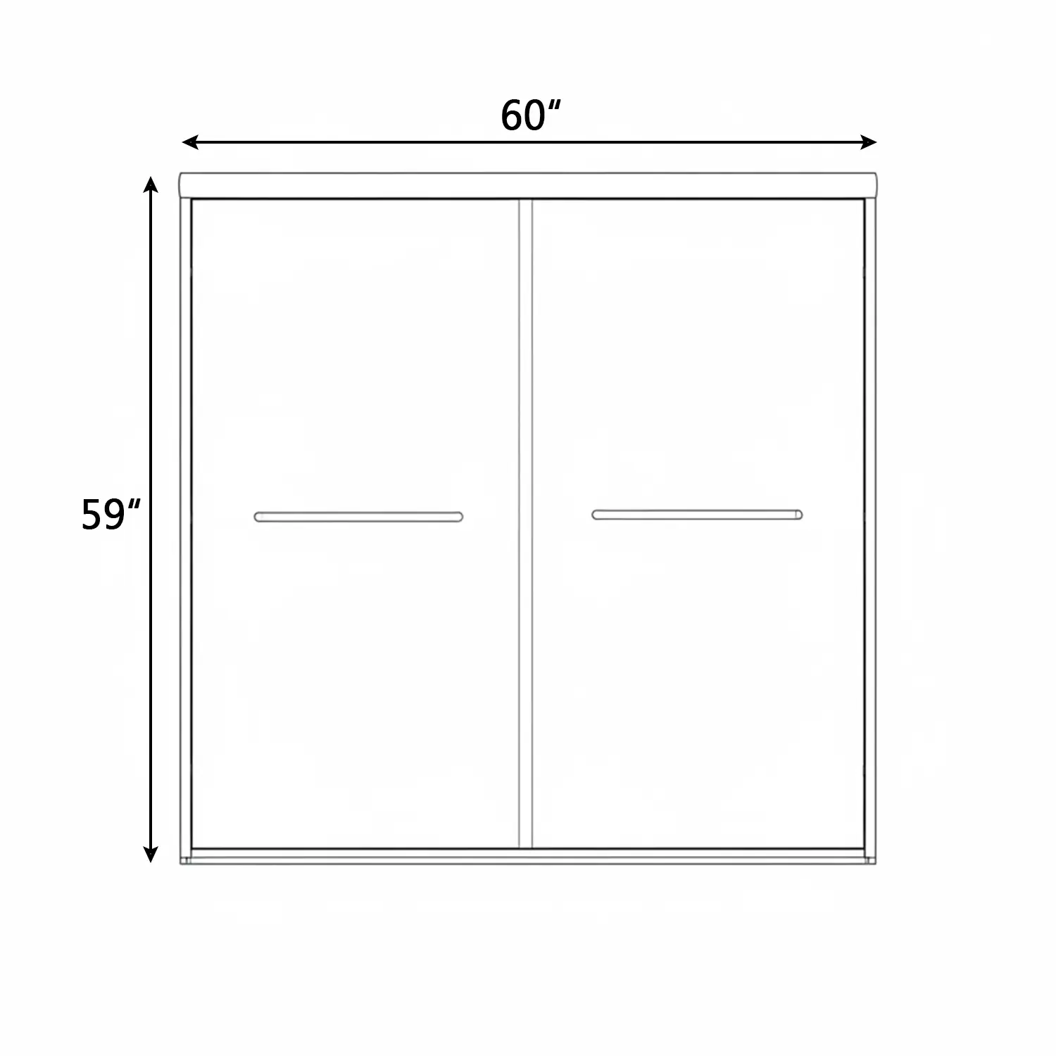 60.in  x 59.in Matt Black