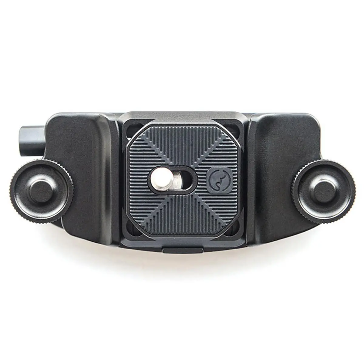 SUNWAYFOTO CQC-02 Aluminum Quick-Release Camera Clip Mount, Belt Accessories with Protective Pad & Square Plate for DSLR Lens, Aluminium, Rubber, Aluminum Alloy