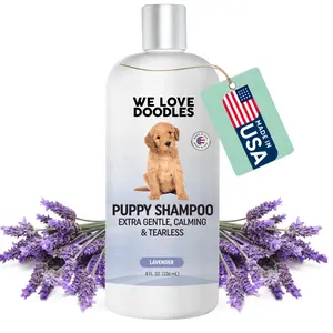 Puppy Shampoo & Conditioner | Made in USA | Natural Ingredients | Tear Free | Best Shampoo for Puppies, Lavender, 8oz [We Love Doodles]