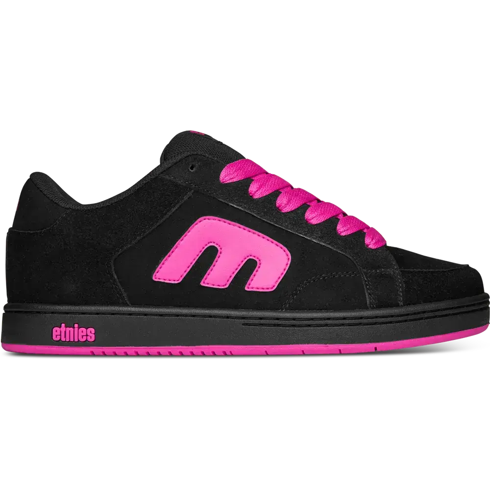 etnies Kingpin 2K Black/Pink Skate Shoes – 2000s Chunky Heritage Reissue Sneakers, Padded Tongue, Durable and Wide Fit. etnies Kingpin 2K Black/Pink Skate Shoes – 2000s Chunky Heritage Reissue Sneakers, Padded Tongue, Durable and Wide Fit.