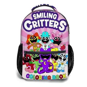 Smiling-Critters-Backpacks for Girls, Cute School Backpack for Girls Boys, Aesthetic Bookbag for Teens, Lightweight Classic Backpack for Travel, Work, Picnic A-62