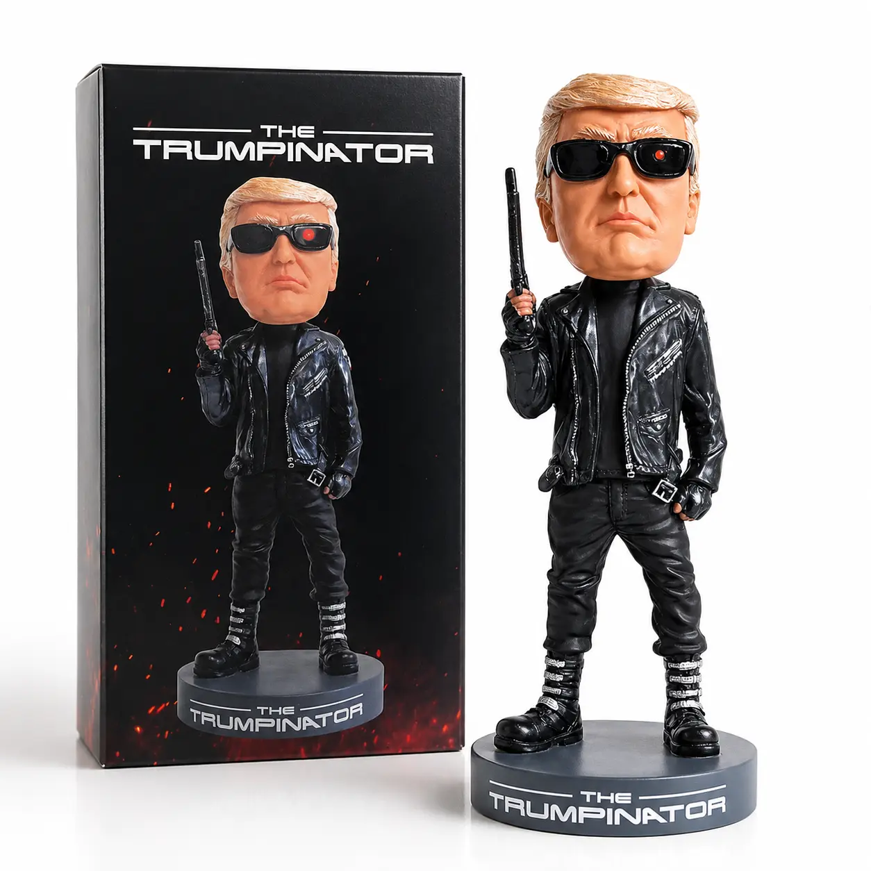 Proud Patriots The Trumpinator Wobbly Head Bobblehead Figure - Premium Collectible with Display Box Packaging, US Pride Gift for Conservatives, 2026 Office Exchange or Birthday Gag Gift for Liberals, Figures