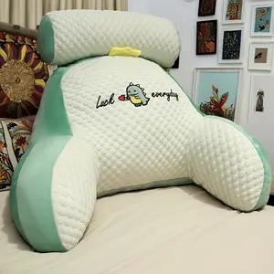 1 Ergonomic Reading Pillow with Adjustable Back Support | Soft Lumbar Support for Bed, Sofa, Chair | Breathable Polyester Fabric | Quilted Design | Perfect Gift for Family and Friends on Holidays and Birthdays, Cute Pillows