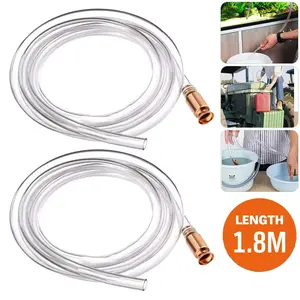 1.8M 6FT Hose Pump Self Priming Jiggler Shaker Transfer Fuel Water Oil