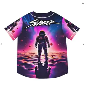 Slander Spaceman Jersey, EDM Festival Family Gift, Unisex Breathable Men's Jersey, Lover Graphic Shirt, Gift For Baseball Fan EDM Electronics Music
