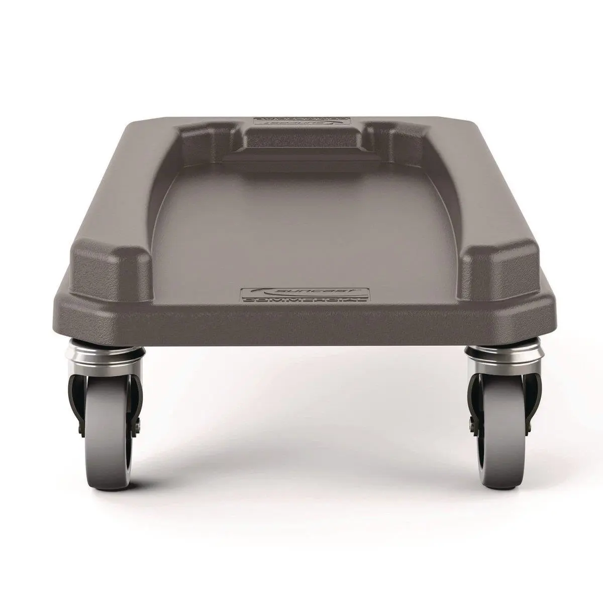 Suncast SUATCNDOLLY Resin Slim Trash Can Dolly - Gray, 140 lbs Capacity, Slide-In Grip Wheeled Cart for Indoor Use Portable Wheeled Recycling Bins with Smooth Ride, 11.88" X 20.78" X 6.18"