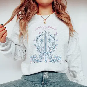 Callie Hart Quicksilver Sweatshirt - Floral Sword Fantasy Shirt, Bookish Apparel for Fans, Unique Gift