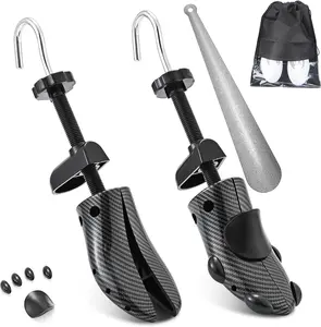 Shoe Stretcher Shoe Trees,Adjustable Length & Width for Men and Women (S (for Women's 5.5-10) Black)