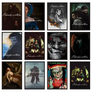 Classic science fiction F-frankenstein Spooky Poster HD Waterproof Art Poster Wall art print art suitable for living room bedroom bar parlor home decor gift fade-Resistant, Non-sticky, vibrant Artistic Dly Wall print