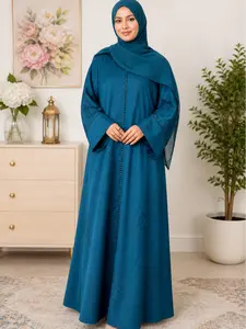 elegant green abaya dress for women,modest islamic wear,elegant evening dress for weddings and parties