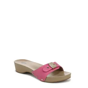 Dr. Scholl's Womens Classic Sandal Faux Wood Slide Sandal Slide Sandal