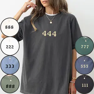 MAPTEES Custom Vintage Angel Numbers Comfort Colors Shirt, Spiritual Numbers Personalized Unisex Graphic Tee, Manifestation T-shirt, Spiritual Gifts