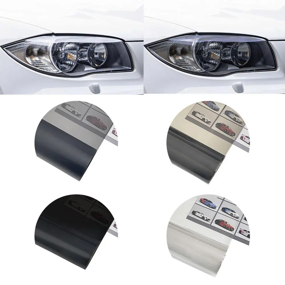 2026 New Car Light Film Car Headlight Fog Light Taillight Smoke Black Tint Vinyl Film Self-Adhesive Motorcycle Vinyl Wrap Car Decoration For your Cars