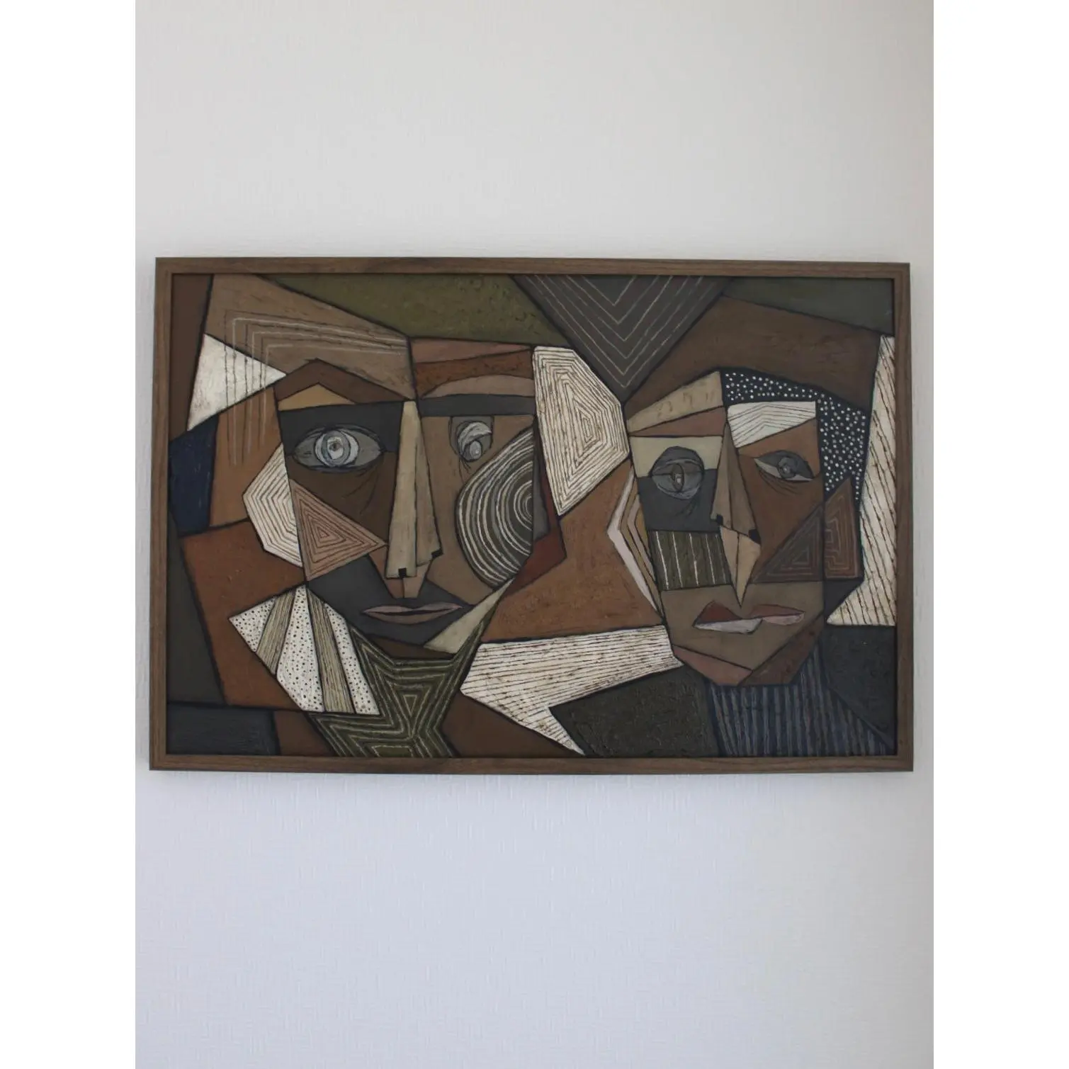 Angela Dickerson Brown Pair Original Framed Artwork