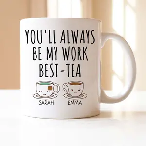 Custom Coworker Farewell Mug, Personalized Gift for Work Bestie, Perfect for Retirement, Birthday, or Leaving Work, 11oz and 15oz Ceramic Cup Options