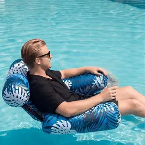 Thick Inflatable Pool Float Bed, Unisex Inflatable Lounge Chair, Inflatable Pool Floaters, PVC + Oxford Fabric, Ideal for Pools, Lakes, Beaches, Outdoor Fun
