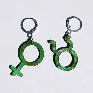 Haus of Furey Taurus and Venus Earrings - non tarnish hypoallergenic hanging or post earrings - fashionable dangle earrings