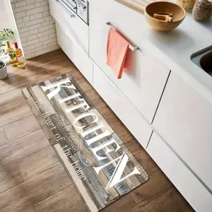 Kitchen Letter Rug, Kitchen Printed Mat, Home Kitchen Pad, Non-Slip Foot Mat, Indoor Mat, Door Mat, Entrance Mat, Home Decor Room Decoration, Decorative Rug, Kitchen Runner Rug