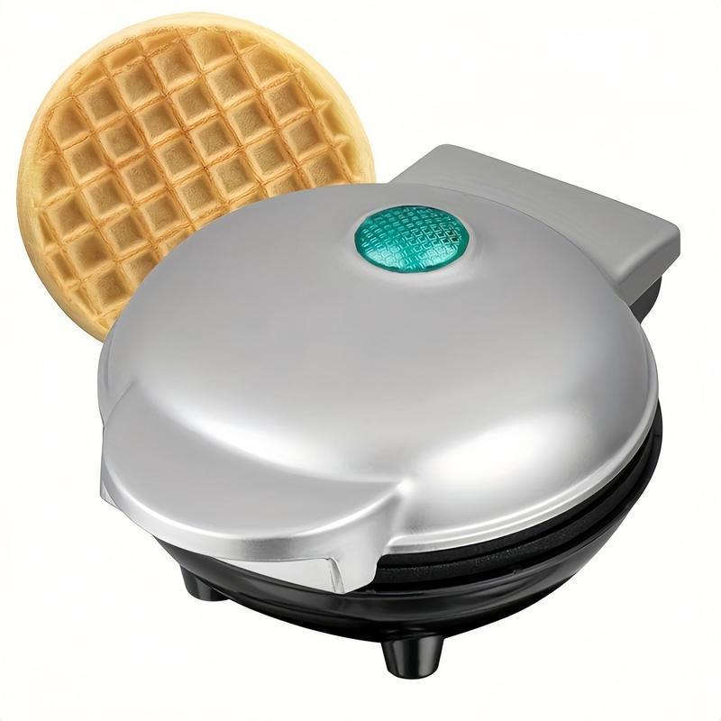Round Mini Waffle Maker Machine, Non-stick Coating Small Pancake Baking Pan, Household Kitchen Appliances Suitable for Making Waffles, Paninis, Hash Browns