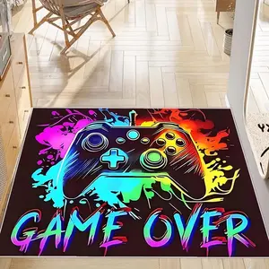 Game Controller Pattern Floor Mat, Rectangular Non-slip Game Themed Door Mat, Indoor Decorative Carpet, Abstract Area Rugs for Home Living Room Bedroom