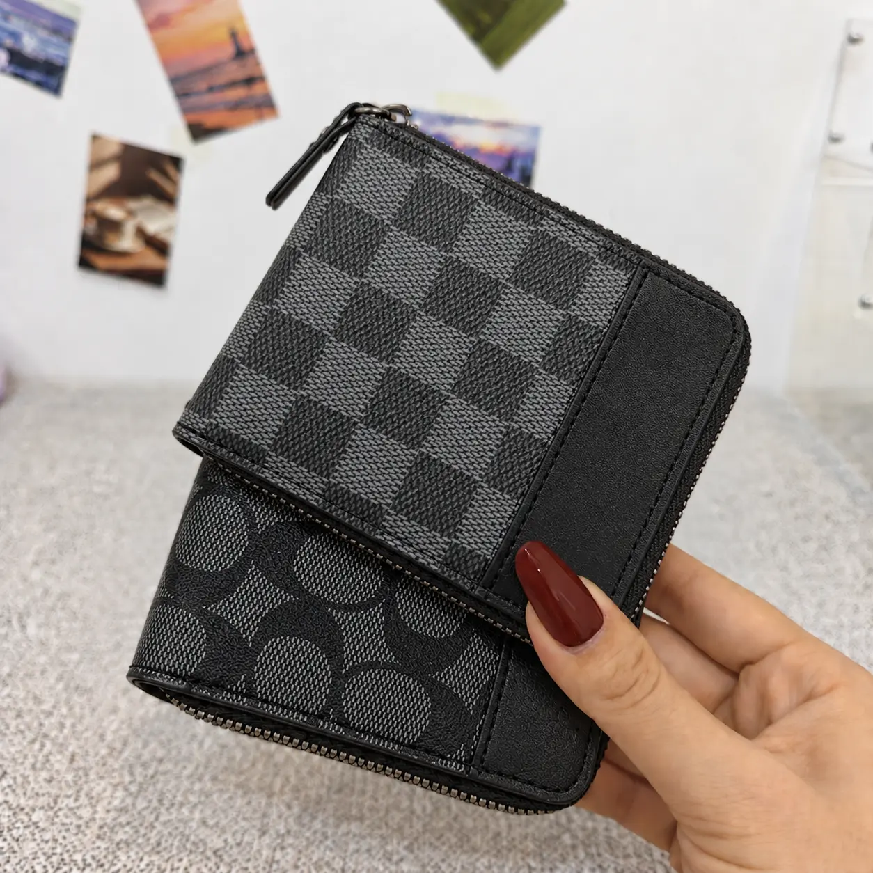 GOODBEE Men’s Zip Around Bifold Wallet, Card Holder with Cash Pocket, Compact Everyday Wallet