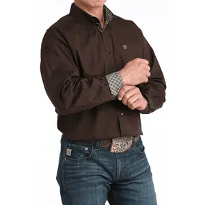 CINCH MENS SHIRT BROWN -MTW1106065