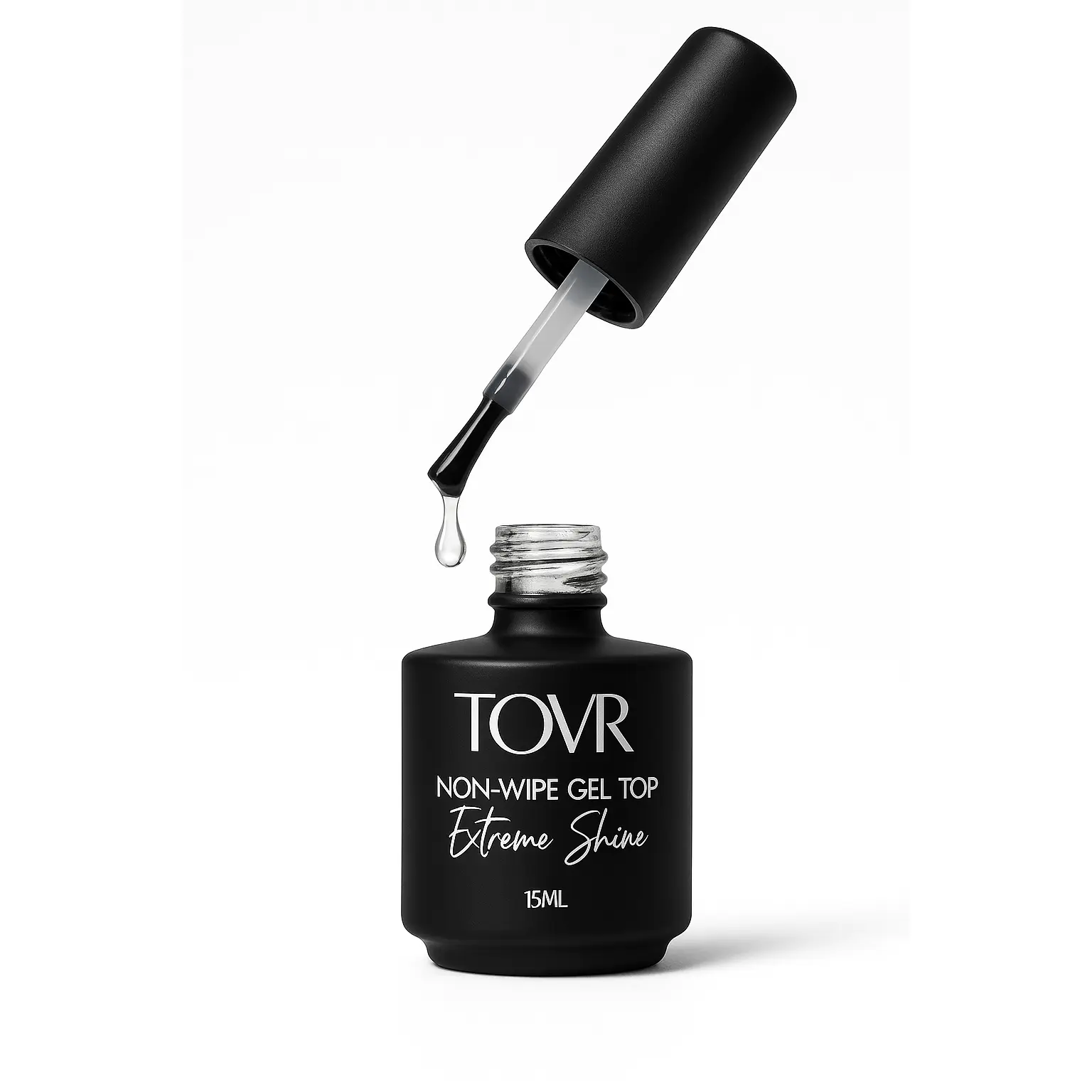 Non-Wipe Extreme Shine Top Coat - 30ml Professional Nail Care Cosmetic, Soak-Off High Gloss Finger Nail Polish Bottle for Gel Manicures
