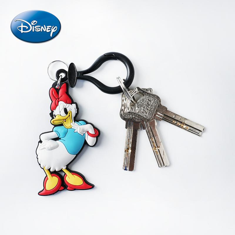 Disney Daisy PVC Keychain 1PC Official License Cute Animal Bag Clip Charms Anime Figure Collector Keyring Backpack Decor Durable PVC Soft Rubber Gift